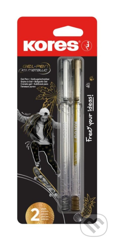 Kuličkové pero K11 Metallic Pen Kores 2 ks Kores