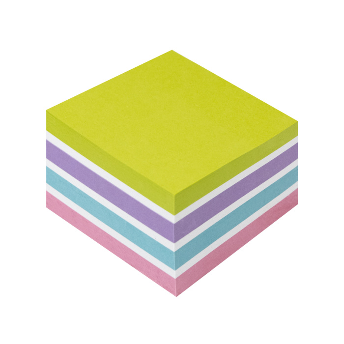 Kores Cubo Pastel - samolepicí bloček - 75x75 mm, 450 l.