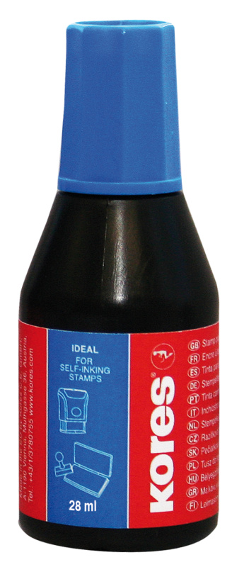 Razítkovací barvy 27 ml modrá Kores