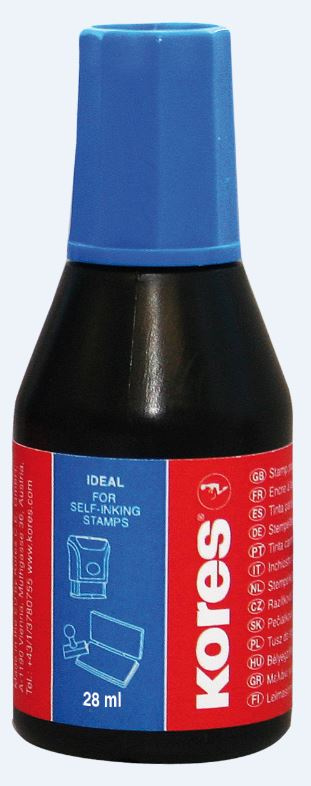 Razítkovací barvy 27 ml modrá Kores