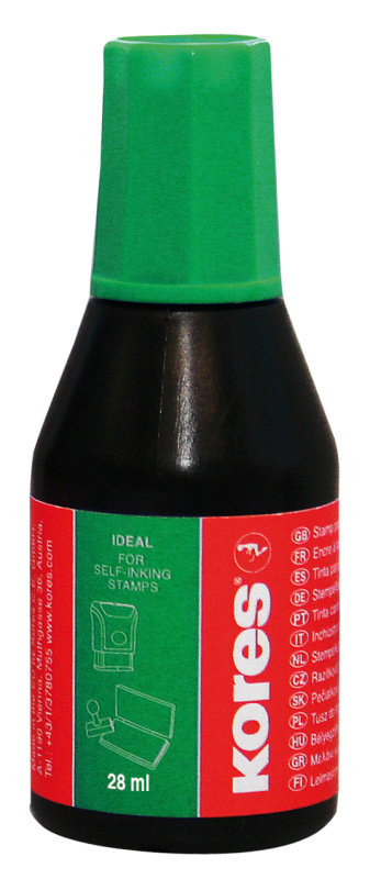 Razítková barva Kores 28 ml zelená 9008