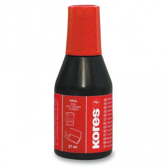 Razítkovací barvy 27 ml červená Kores