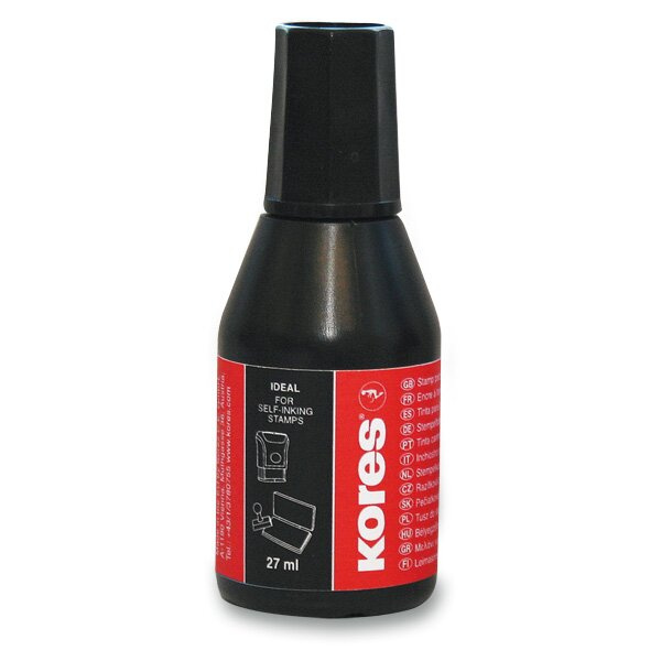 Razítkovací barvy 27 ml černá Kores