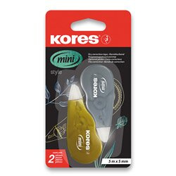 Korekční strojek Kores Mini Roller Metallic 5 mm x 5 m, 2 ks Kores