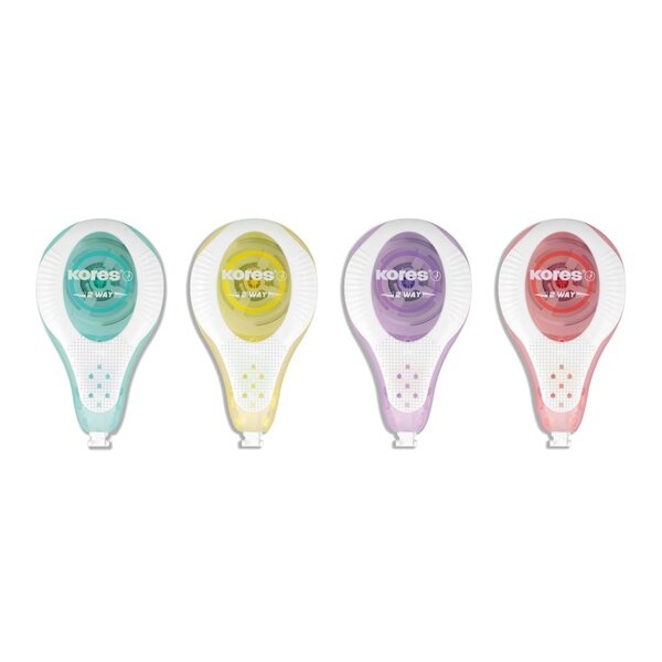 KORES Korekční strojek 2 Way Pastel 4,2mm 1ks (mix)