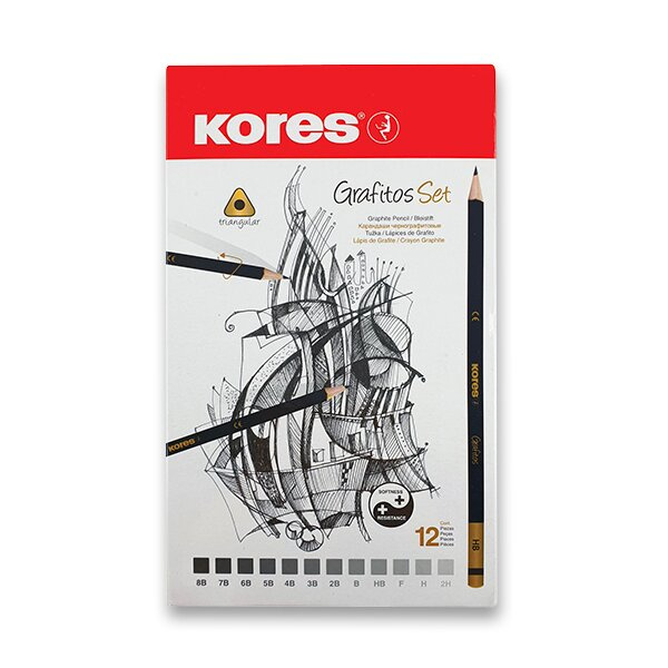 Grafitové tužky Grafitos 12 souprava 12ks Kores