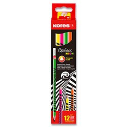 Kores Neon - grafitová tužka - HB, 12 ks