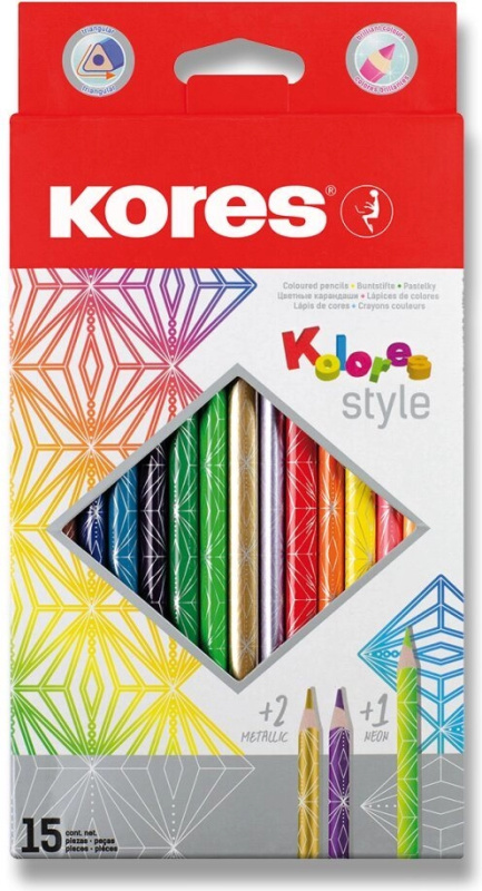 Pastelky Kolores Style 15 barev Kores