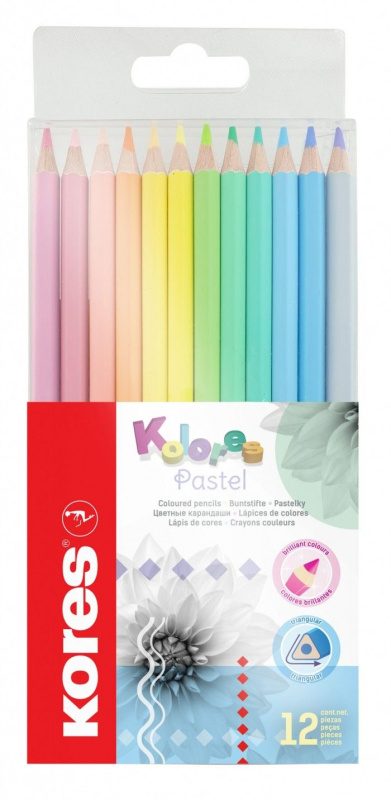 Pastelky Kores Kolores trojhranné - 12 barev