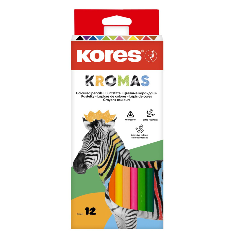 Pastelky Kromas 12 barev Kores