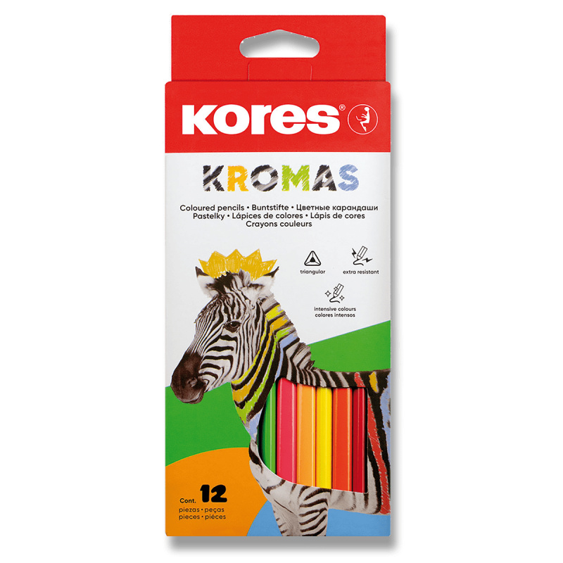 Pastelky Kromas 12 barev Kores