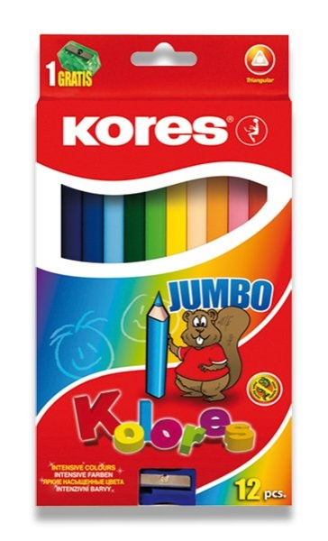 Pastelky Kolores Jumbo 12 barev Kores