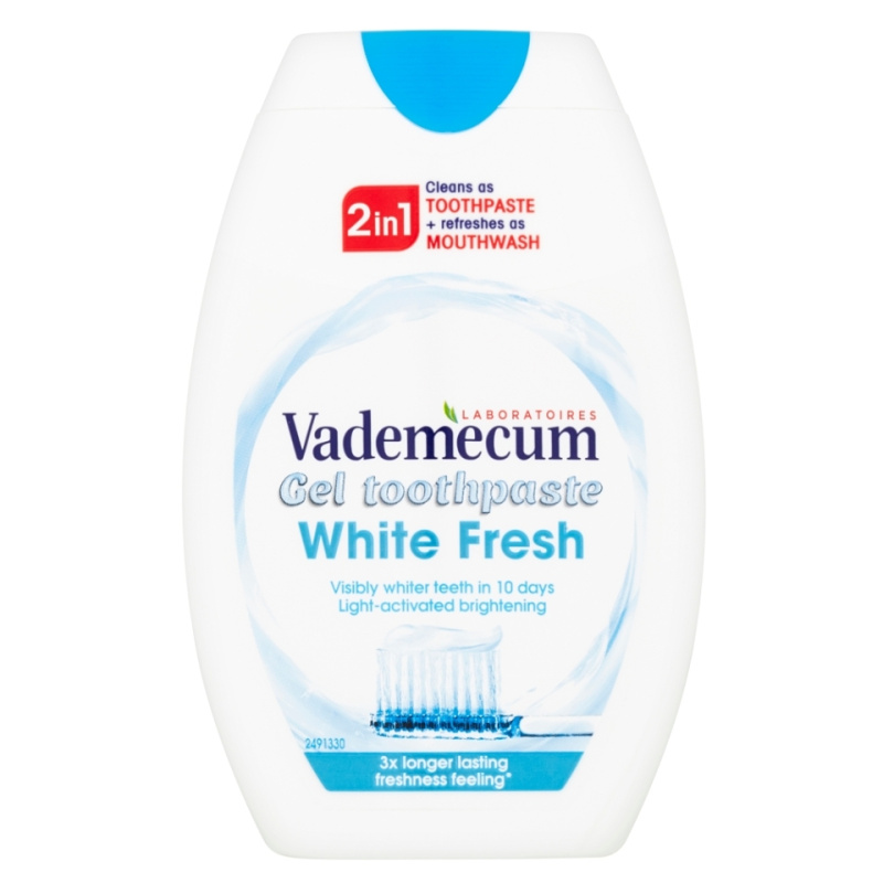 VADEMECUM White Fresh 2v1 Gelová zubní pasta 75 ml