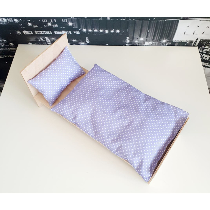 Lovedolls fialové peřinky s puntíky