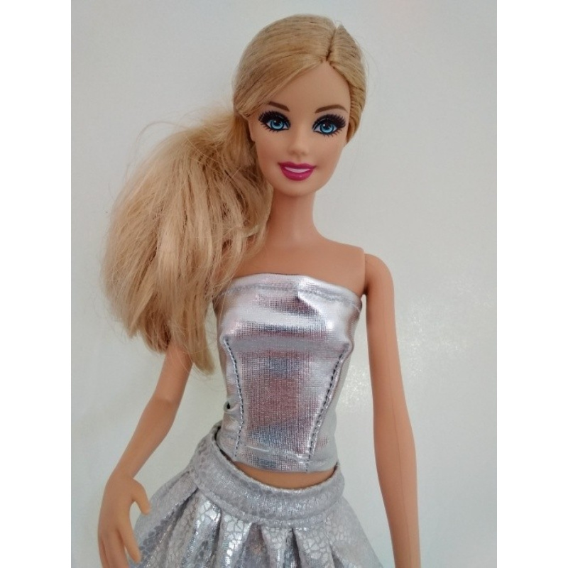 Lovedolls stříbrný lesklý top