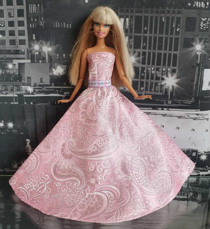 Lovedolls růžové brokátové společenské šaty