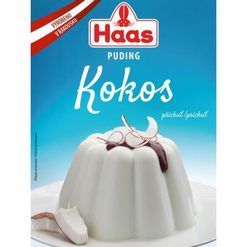 HAAS puding kokosová příchuť 37g