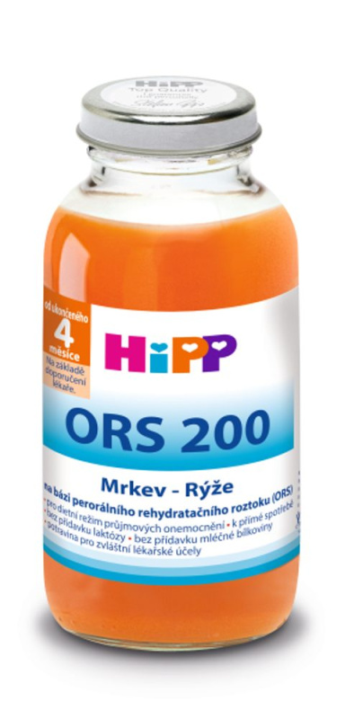HIPP ORS mrkvový rýžový odvar proti průjmu 200 ml