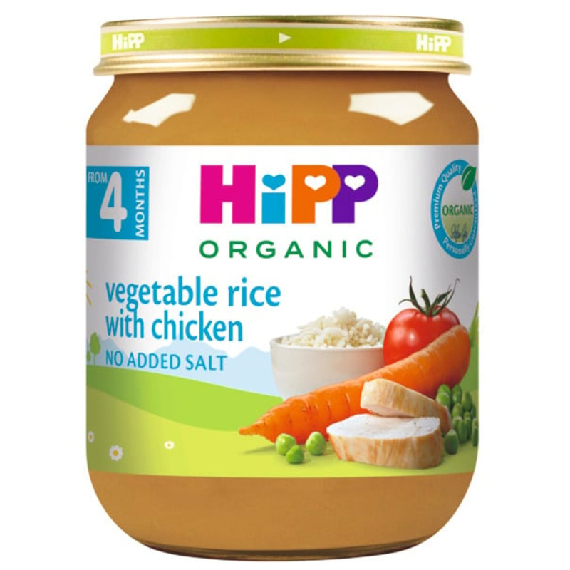 HiPP BIO Zelenina a rýže s kuřecím masem
