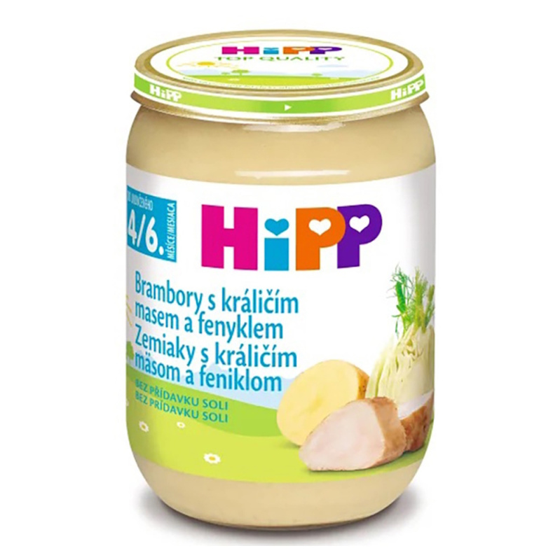 HIPP Brambory s králičím masem a fenyklem BIO 190 g