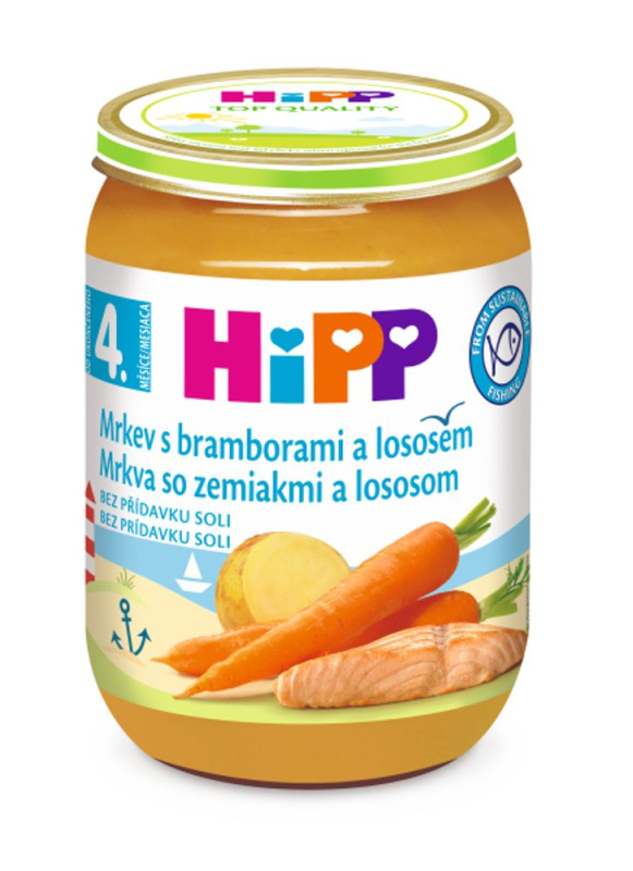 HIPP Mrkev s bramborami a lososem 190 g