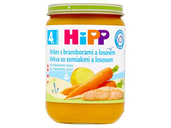 HIPP Mrkev s bramborami a lososem 190 g