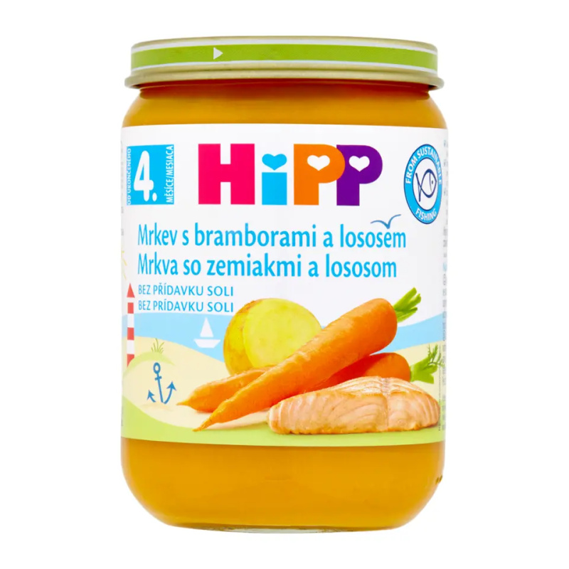 HIPP Mrkev s bramborami a lososem 190 g