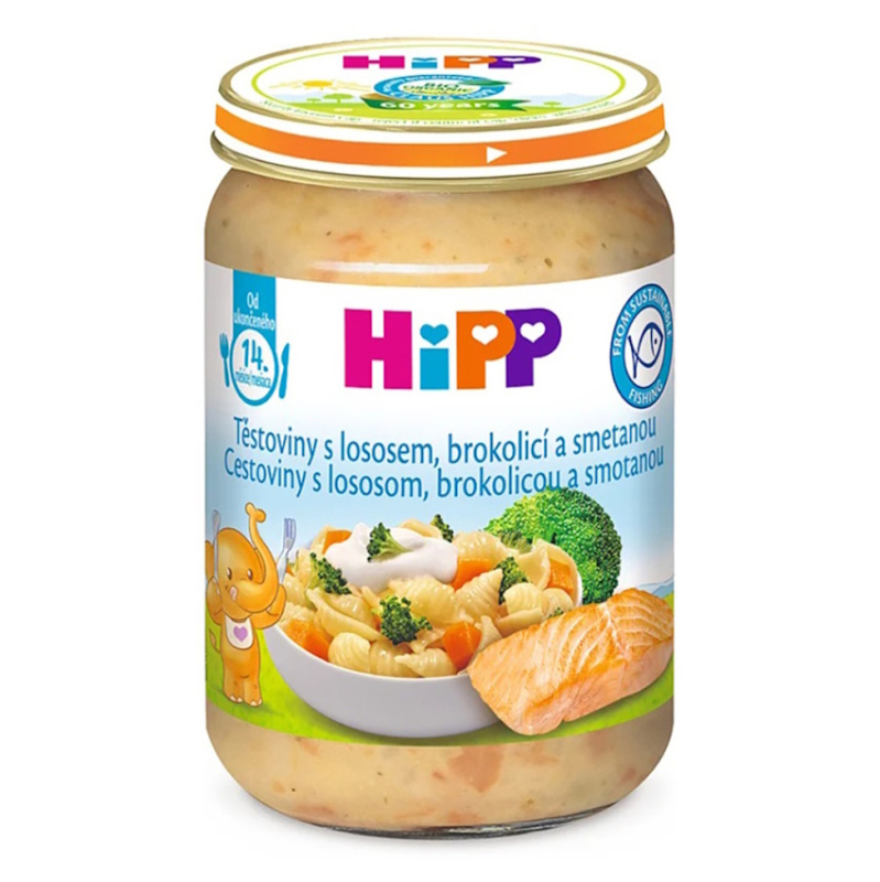 HIPP Těstoviny s brokolicí s lososem a smetanou BIO 250 g