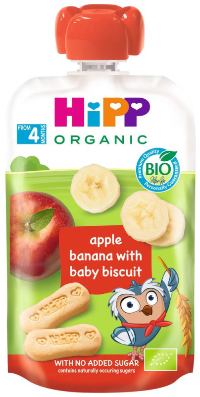 Hipp BIO Hippies jablko-banán-baby sušenky 100 g