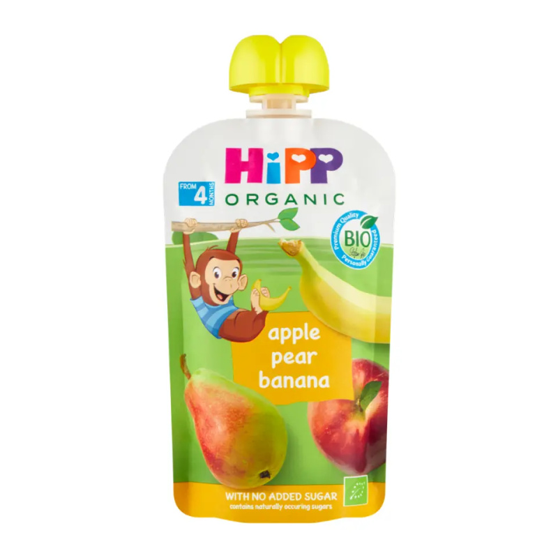 HIPP 100% ovoce jablko hruška banán BIO 100 g