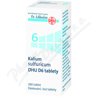 DR. SCHÜSSLERA Kalium sulfuricum DHU D6 No.6 200 tablet