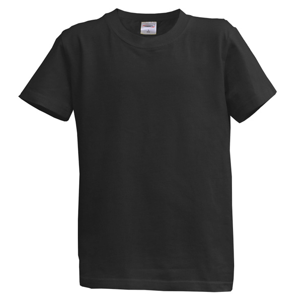 Dětské tričko krátký rukáv S - černé (7-8 let)