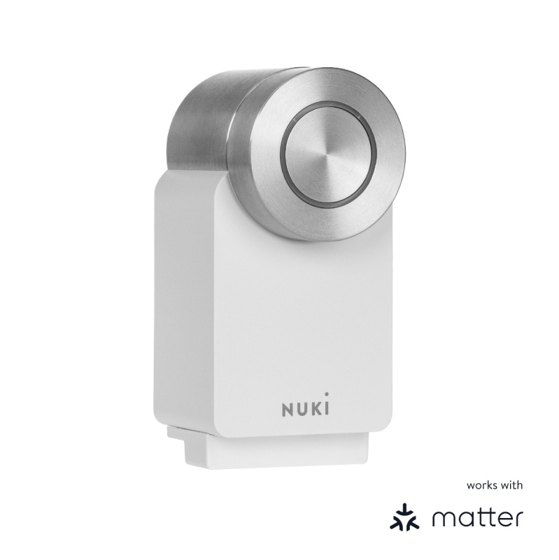 Chytrý elektronický zámek Nuki Smart Lock Pro 4. gen. - bílý