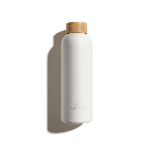 Waterdrop Thermo Steel nerezová láhev na vodu barva White Matt 600 ml