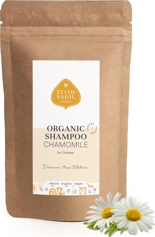 Eliah Sahil Organic Práškový šampon pro děti heřmánek 250 g, náplň