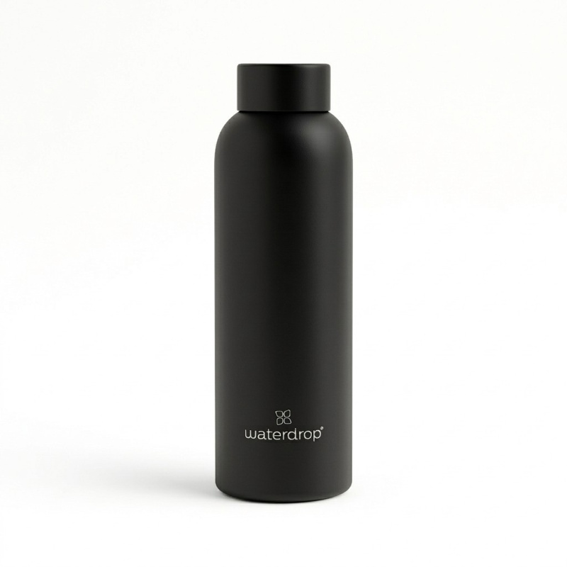 Waterdrop Thermo Steel nerezová láhev na vodu barva Black Matt 600 ml