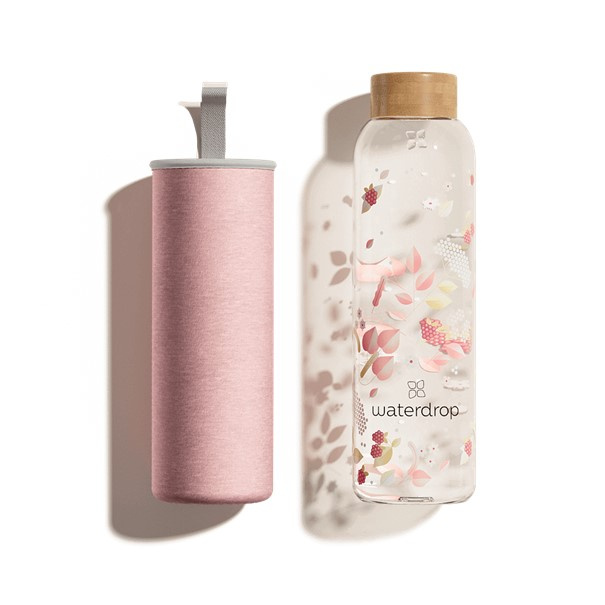 Waterdrop Glass Edition skleněná láhev na vodu Flair 600 ml