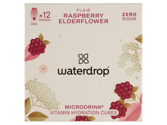 Waterdrop Raspberry malina, bezový květ, lipový květ 12 ks