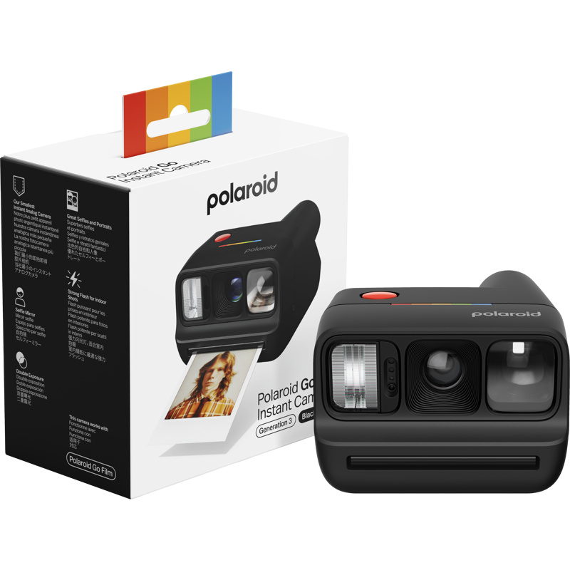 Polaroid Go Gen 3 + Color Film Bundle (8 fotografií) Black