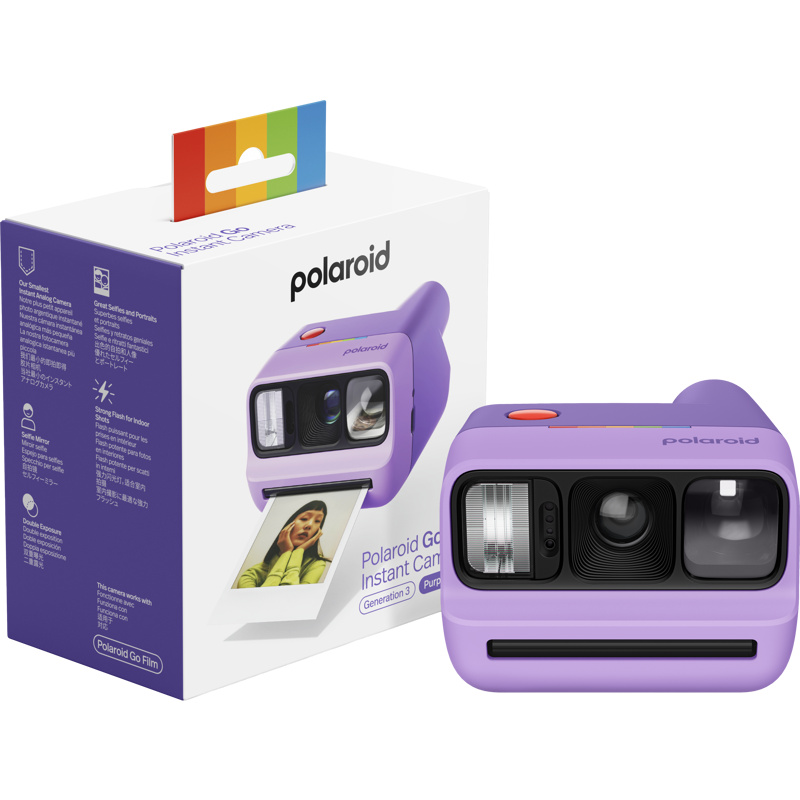 Polaroid Go Gen 3 + Color Film Bundle (8 fotografií) Purple