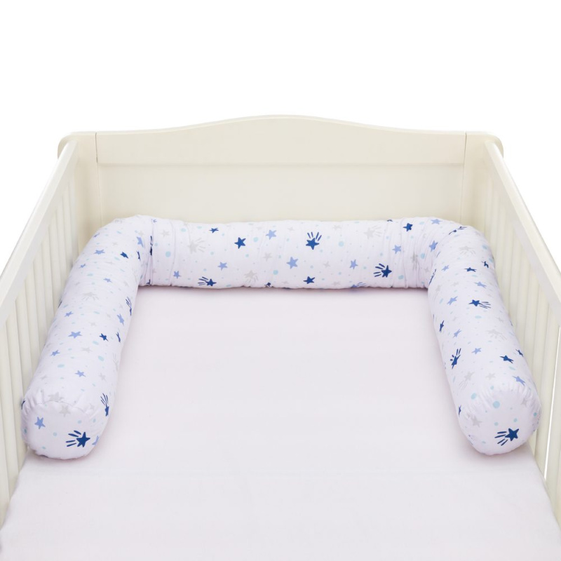 Fillikid Mantinel válec do postýlky Jersey stars white/blue 190 cm