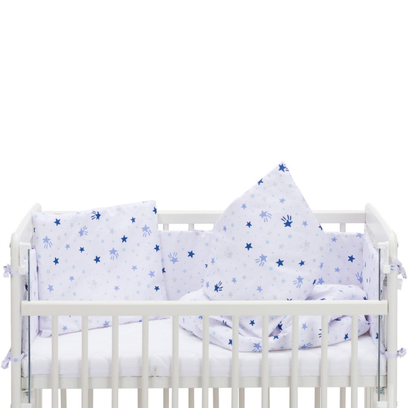 Fillikid Ložní souprava Luxe stars white/blue + matrace