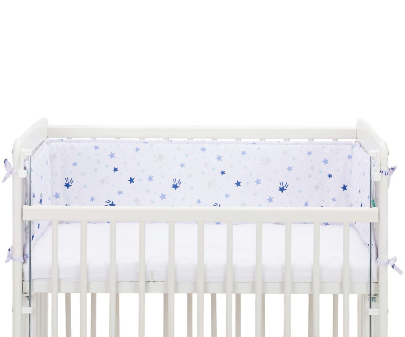Fillikid Mantinel do přístavné postýlky stars white/blue 175x26 cm