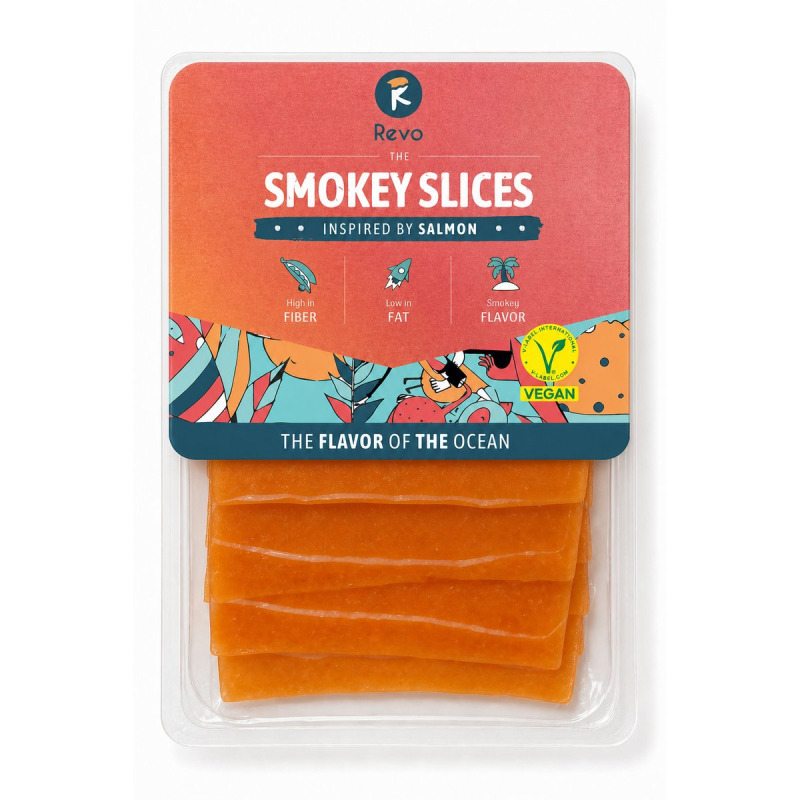 Revo Foods The Slices rostlinná alternativa lososa