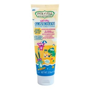 Přírodní krém na opalování Jack N' Jill se zklidňujícím výtažkem z heřmánku a měsíčku SPF 30, 100ml