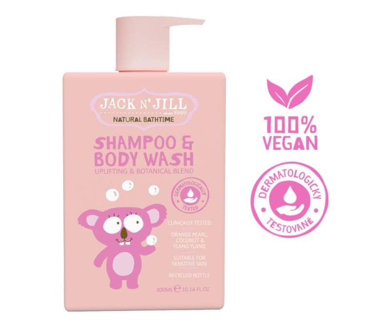 Jack N' Jill Natural Bathtime Šampon a sprchový gel, 300ml