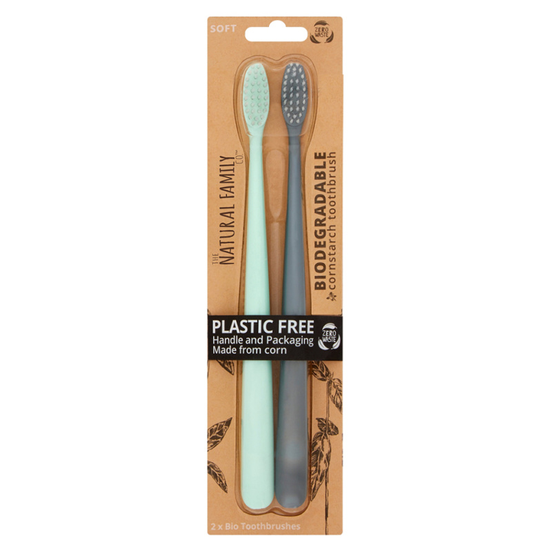 The NATURAL FAMILY co. NFco. BIO zubní kartáček Mátový + Šedý