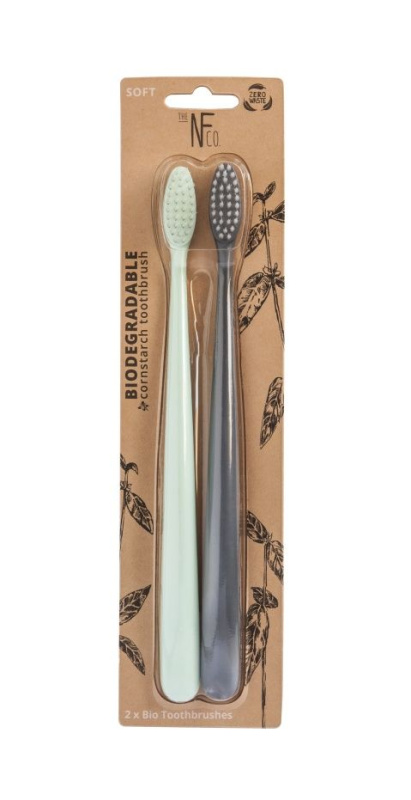 The NATURAL FAMILY co. NFco. BIO zubní kartáček Mátový + Šedý