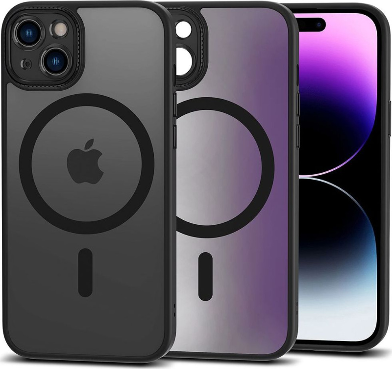 Tech-Protect Ochranný kryt na iPhone 15 - Tech-Protect, Magmat Cam+ MagSafe Matte Black