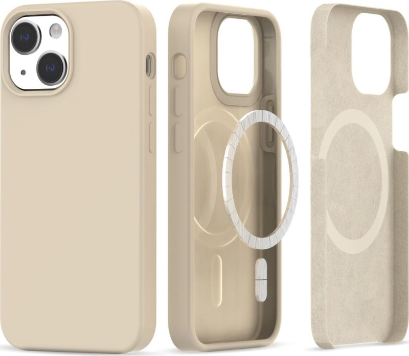 Tech-Protect Ochranný kryt na iPhone 13 / 14 - Tech-Protect, Silicone MagSafe Beige